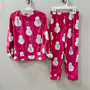 Tu Purple Snowmen Velour Pajamas